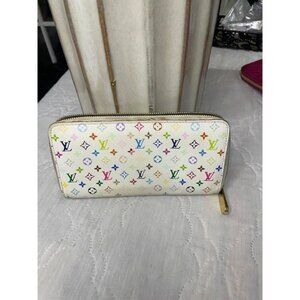 Vintage Louis Vuitton Multicolor Murakami Monogram Zippy Wallet – Bright Orange